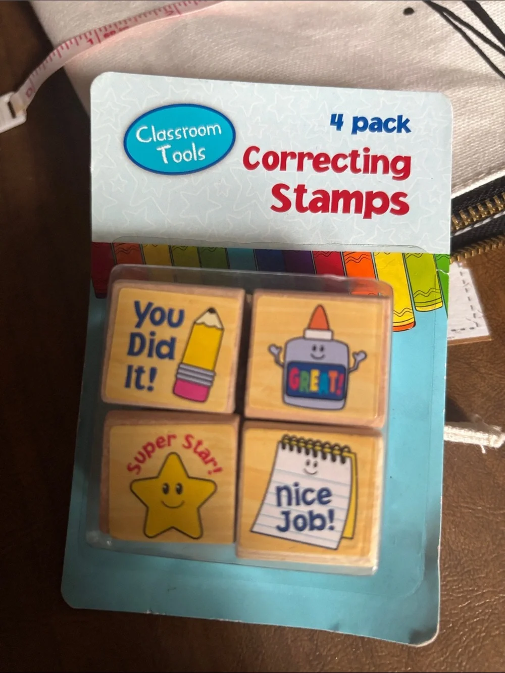 Large Canvas Zipper Pouch and  mini stampers